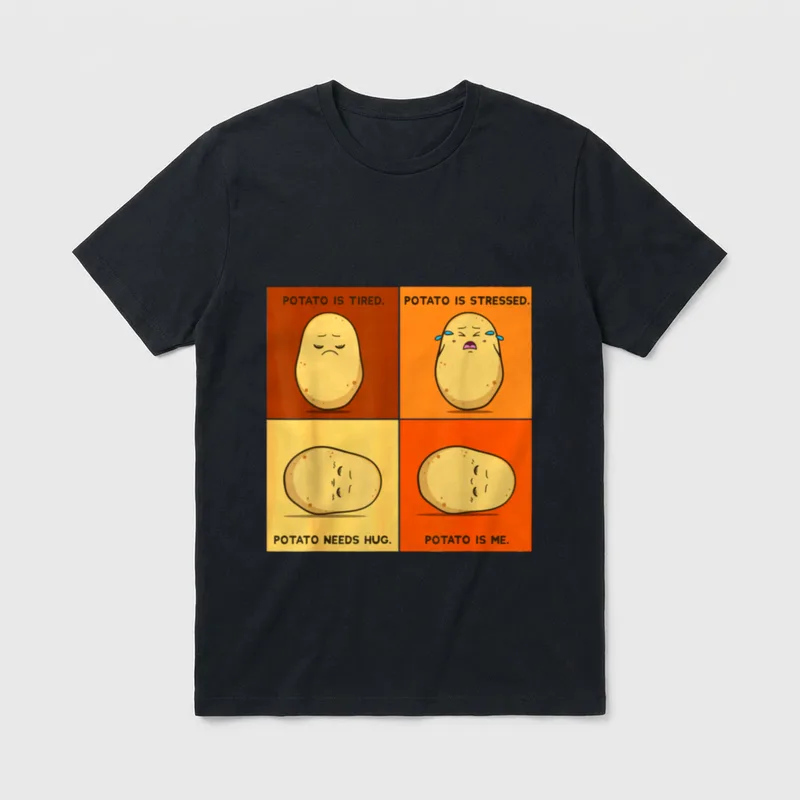 Potato Spud Root Vegetable Tater T-Shirt – Classic T-Shirt in Black