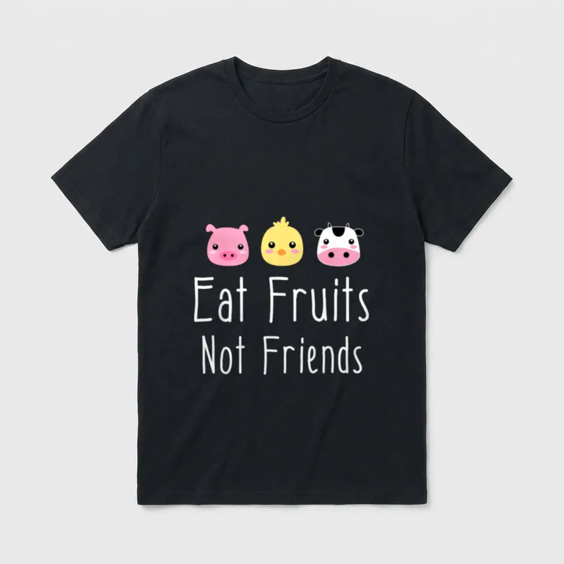Eat Fruits Not Friends T-Shirt – Classic T-Shirt in Black