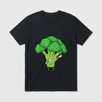 Dabbing Broccoli Lover Vegetable T-Shirt – Classic T-Shirt in Black