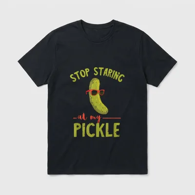 Pickle Stop Staring Pickle T-Shirt – Classic T-Shirt in Black