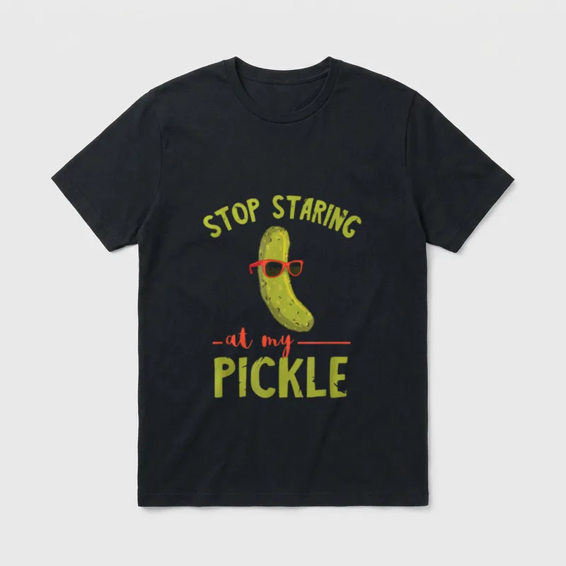 Pickle Stop Staring Pickle T-Shirt – Classic T-Shirt in Black