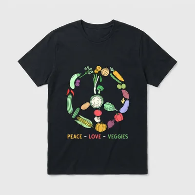 Funny Veggie Art Veggie & Vegetable Shirts T-Shirt – Classic T-Shirt in Black