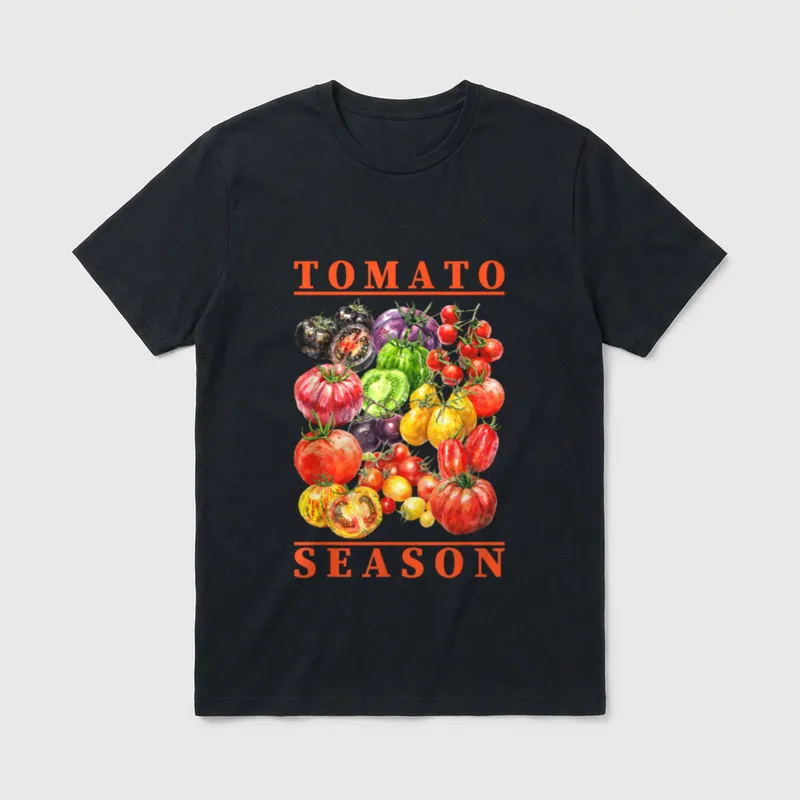 Vintage Tomato Season Vegan T-Shirt – Classic T-Shirt in Black