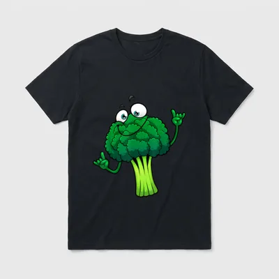 Funny Broccoli Lover Designs T-Shirt – Classic T-Shirt in Black