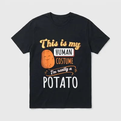 Potato Tater Vegan Lover T-Shirt – Classic T-Shirt in Black
