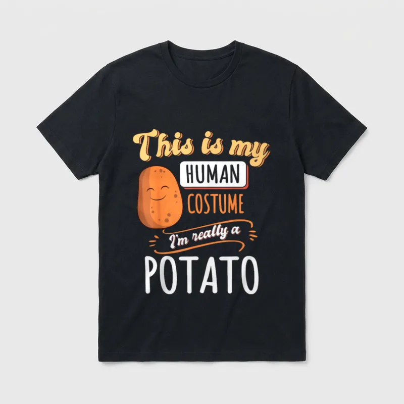Potato Tater Vegan Lover T-Shirt – Classic T-Shirt in Black