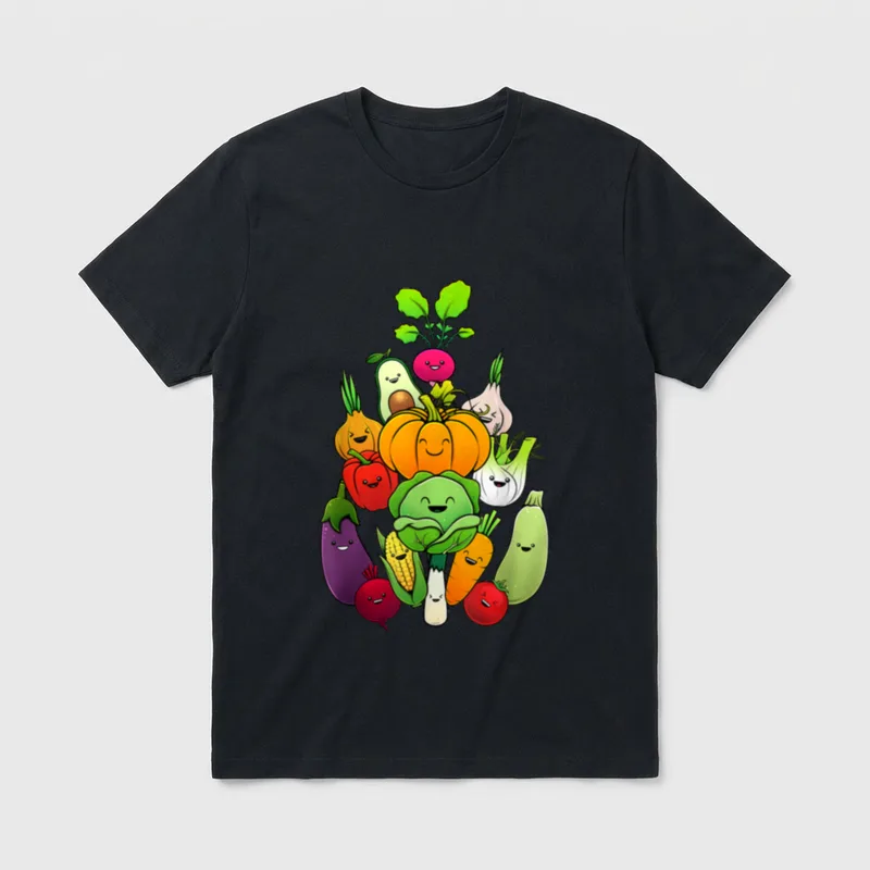 Cute Vegetarian Art Veggie & Vegetable Shirts T-Shirt – Classic T-Shirt in Black