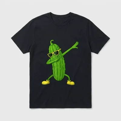 Dabbing Pickle Dance Vegan T-Shirt – Classic T-Shirt in Black