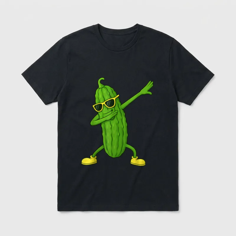 Dabbing Pickle Dance Vegan T-Shirt – Classic T-Shirt in Black