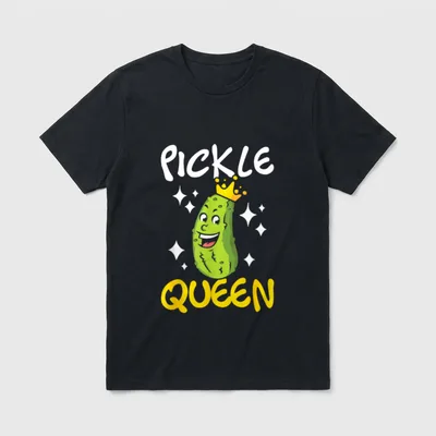Pickle Queen Cucumber Vegetable Vegetarian T-Shirt – Classic T-Shirt in Black