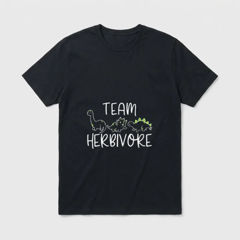 Team Herbivore Vegetarian Veggies T-Shirt – Classic T-Shirt in Black