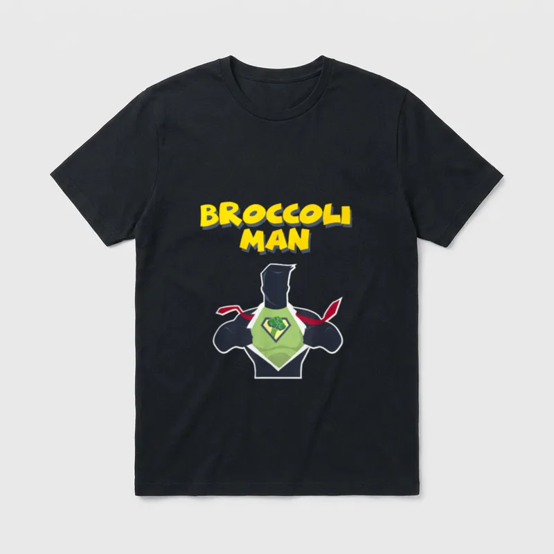 Broccoli Man Funny Super T-Shirt – Classic T-Shirt in Black