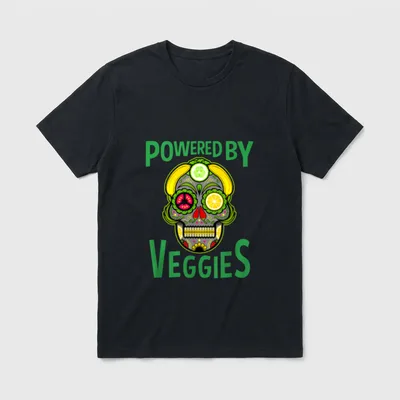 Powered by Veggies Plant T-Shirt – Classic T-Shirt in Black