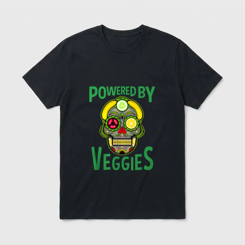 Powered by Veggies Plant T-Shirt – Classic T-Shirt in Black