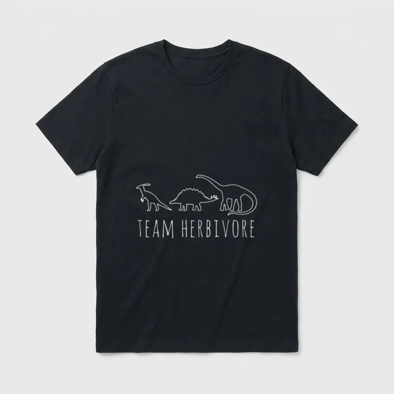 Team Herbivore Vegan Veggie T-Shirt – Classic T-Shirt in Black