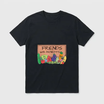 Funny Cute Fruit and Veggie T-Shirt – Classic T-Shirt in Black