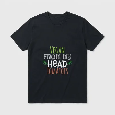 Vegan from My Head Tomatoes Plant T-Shirt – Classic T-Shirt in Black
