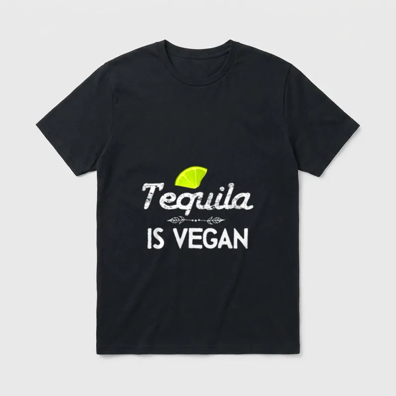Tequila Is Vegan Veggie Vegan T-Shirt – Classic T-Shirt in Black