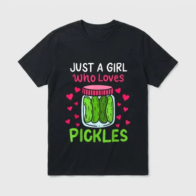Pickle Cucumber Vegan T-Shirt – Classic T-Shirt in Black