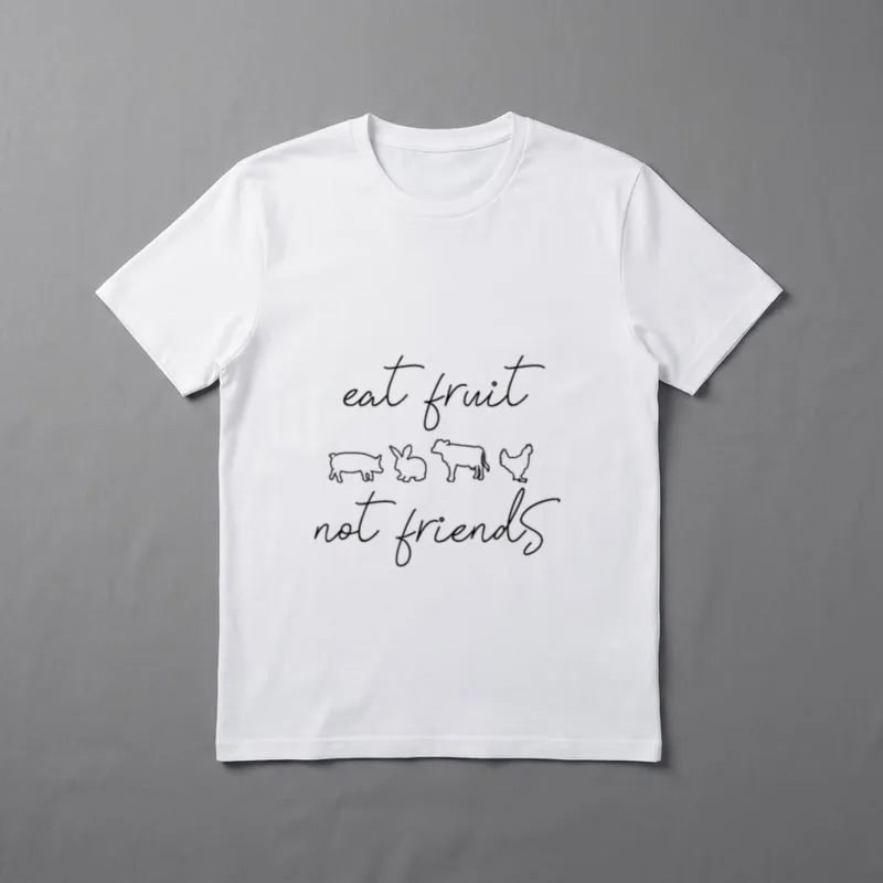 Eat Fruit Not Friends T-Shirt – Classic T-Shirt in Black