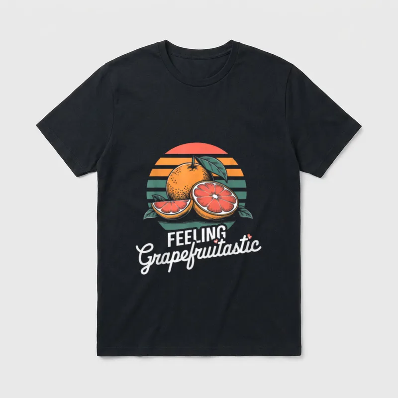 Funny Grapefruit Citrus Vegans T-Shirt – Classic T-Shirt in Black
