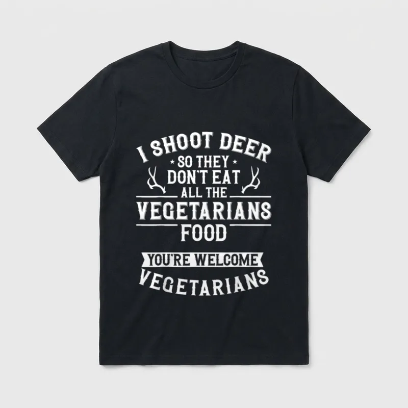 Buck Deer Hunting Hunter T-Shirt – Classic T-Shirt in Black