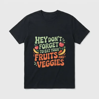 Hey Don't Forget To Eat T-Shirt – Classic T-Shirt in Black