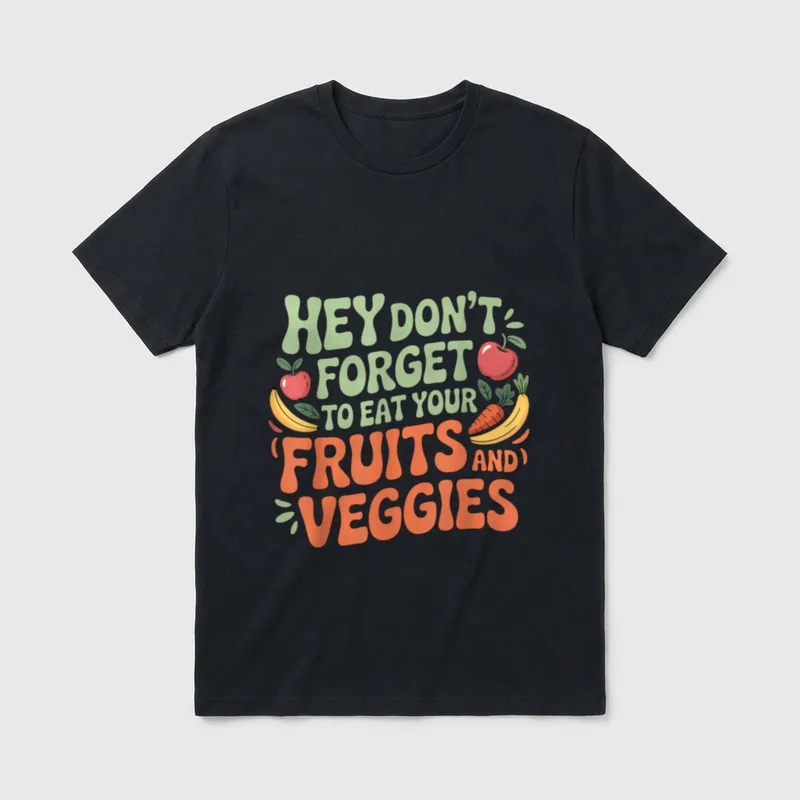 Hey Don't Forget To Eat T-Shirt – Classic T-Shirt in Black