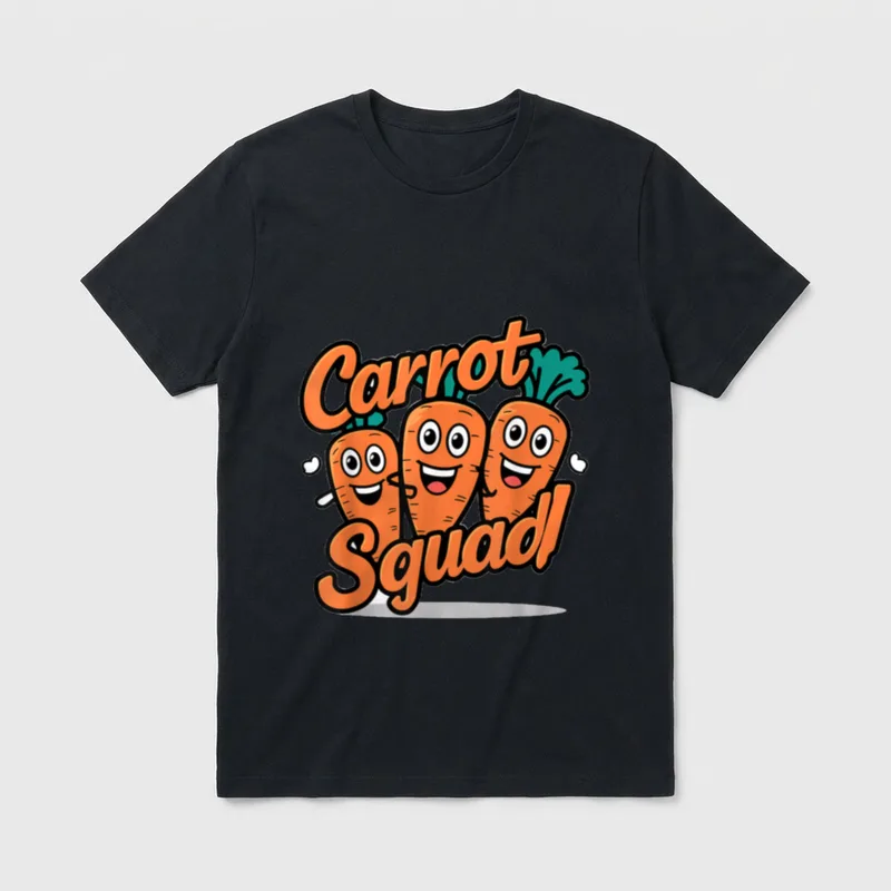 Carrot Squad Cute Veggie T-Shirt – Classic T-Shirt in Black