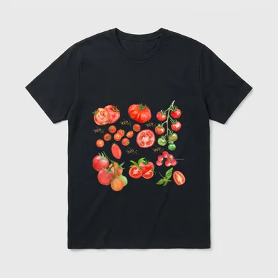 Tomato Fruit Botanical Cottagecore T-Shirt – Classic T-Shirt in Black