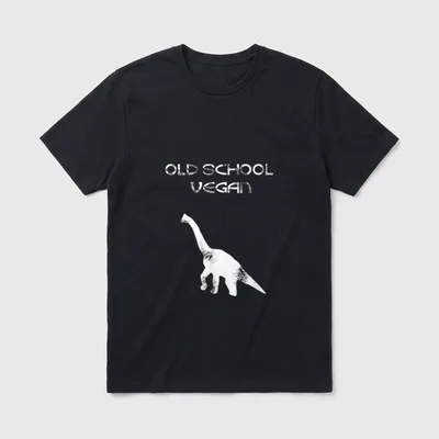 Old School Vegan I Veggie T-Shirt – Classic T-Shirt in Black