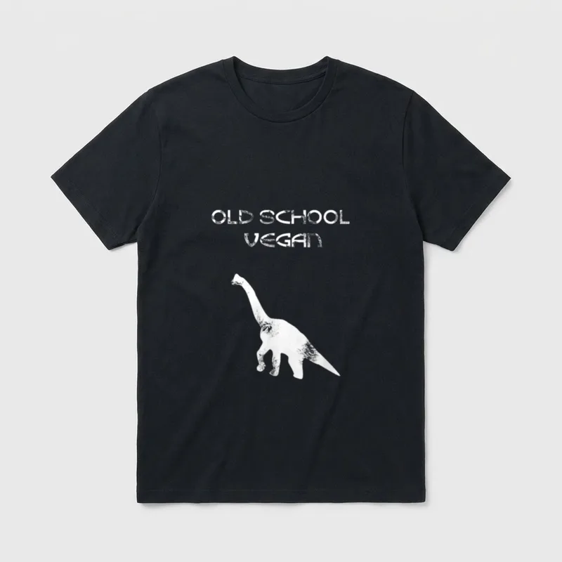 Old School Vegan I Veggie T-Shirt – Classic T-Shirt in Black