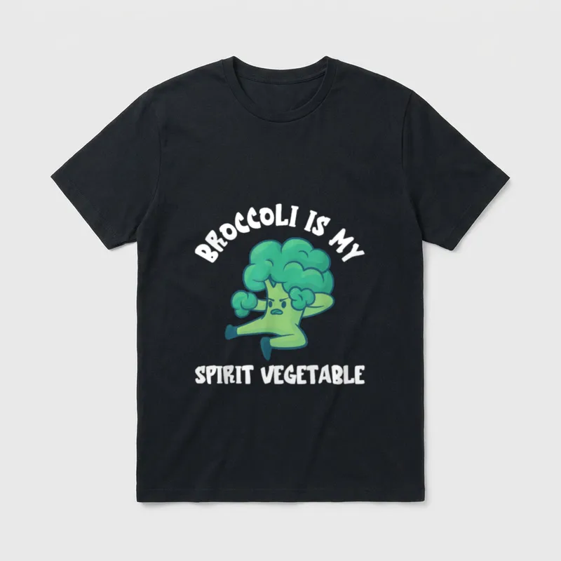 Broccoli Vegetarian Spirit Vegetable T-Shirt – Classic T-Shirt in Black