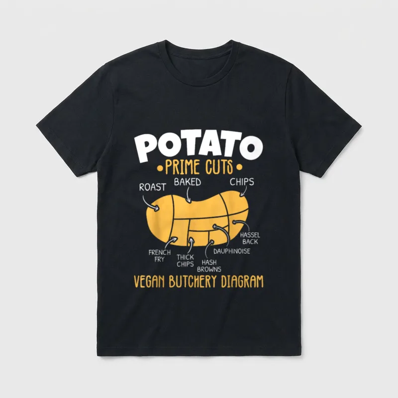 Potato Prime Cuts Spud T-Shirt – Classic T-Shirt in Black
