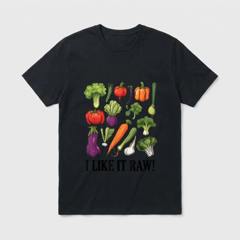 Funny Vegan Vegetarian Vegetable T-Shirt – Classic T-Shirt in Black