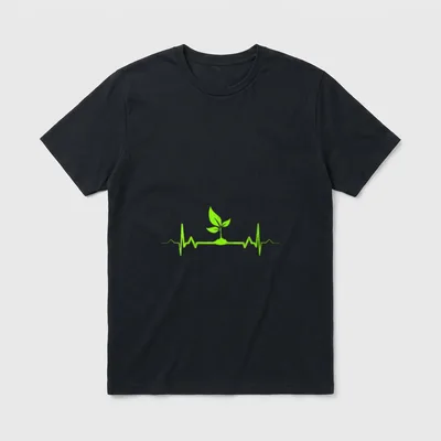 Plant Heartbeat Vegan Veggie T-Shirt – Classic T-Shirt in Black