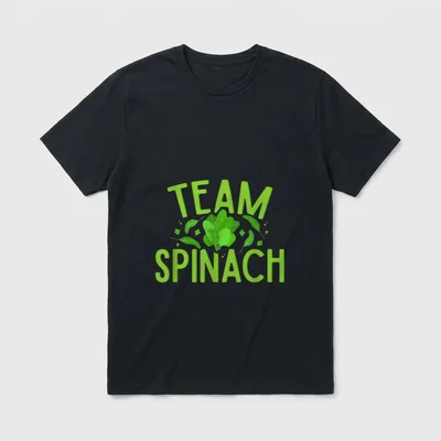 Team Spinach Vegetarian Veggies T-Shirt – Classic T-Shirt in Black