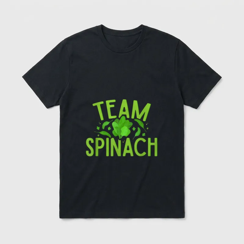 Team Spinach Vegetarian Veggies T-Shirt – Classic T-Shirt in Black