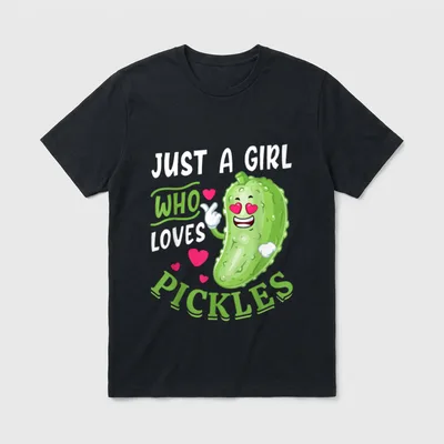 Funny Just A Girl T-Shirt – Classic T-Shirt in Black