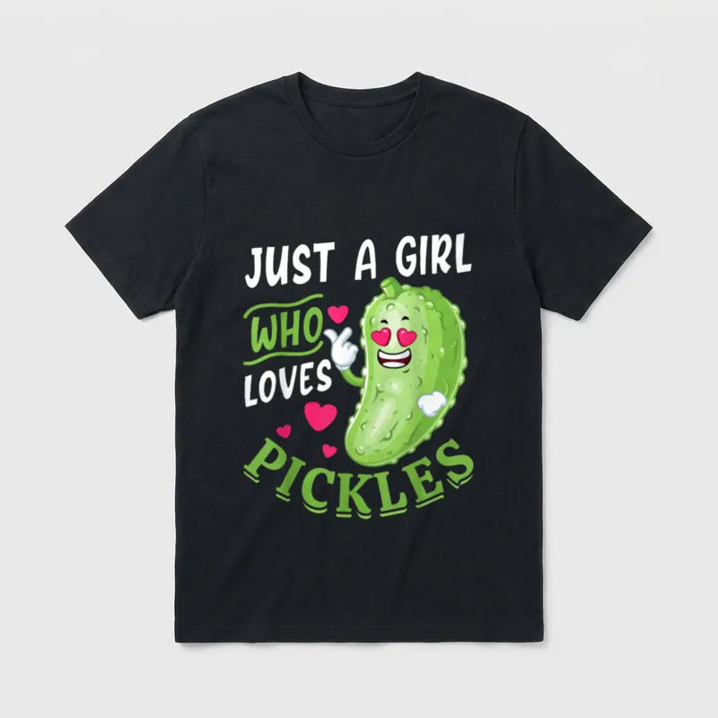 Funny Just A Girl T-Shirt – Classic T-Shirt in Black