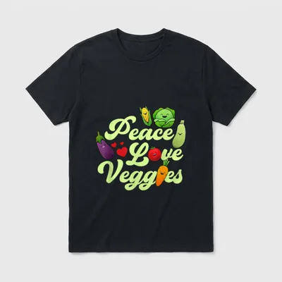 Funny Veggie Art For Men T-Shirt – Classic T-Shirt in Black