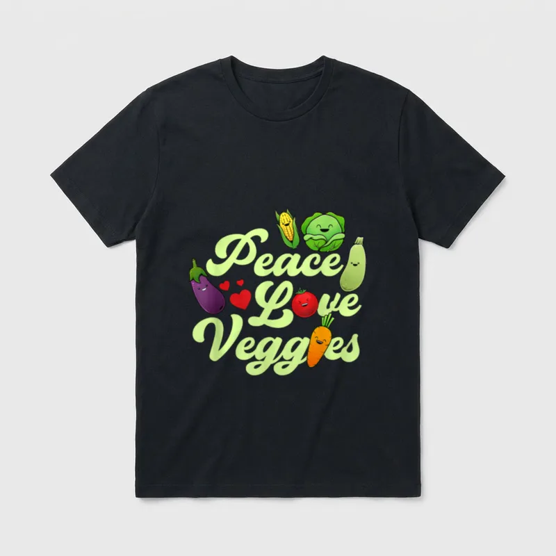 Funny Veggie Art For Men T-Shirt – Classic T-Shirt in Black