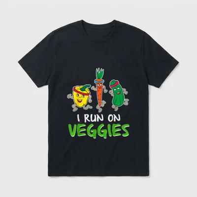 Funny Vegetables Lovers Vegan T-Shirt – Classic T-Shirt in Black