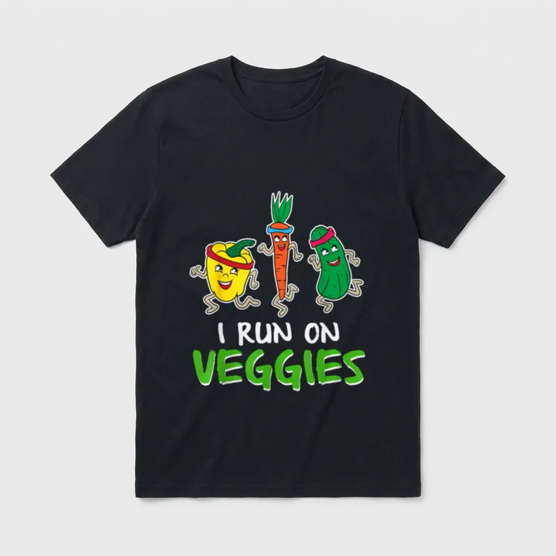 Funny Vegetables Lovers Vegan T-Shirt – Classic T-Shirt in Black
