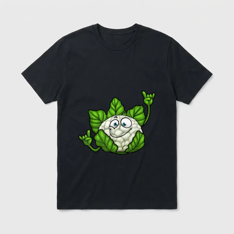 Funny Cauliflower Designs T-Shirt – Classic T-Shirt in Black