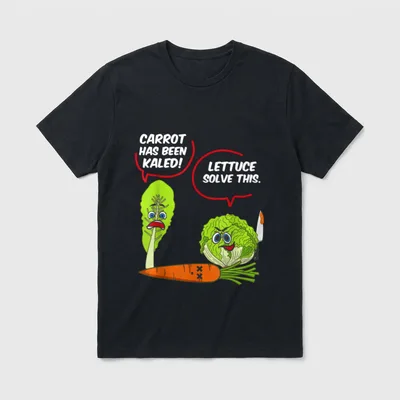 Letttuce Leaf Vegetable Funny T-Shirt – Classic T-Shirt in Black