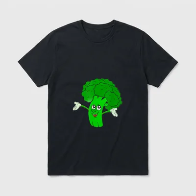 Funny Broccoli Cute Vegetarians T-Shirt – Classic T-Shirt in Black