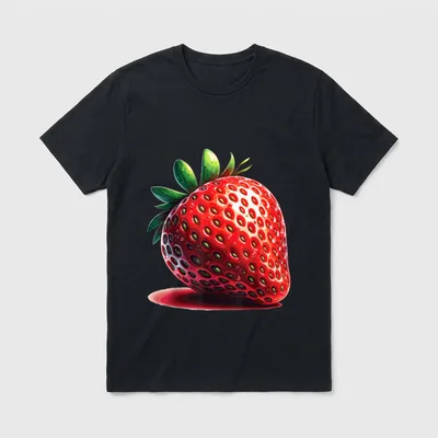 Vegan Strawberries Strawberry Fruit T-Shirt – Classic T-Shirt in Black