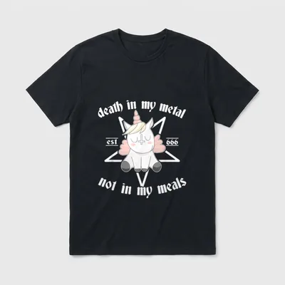 Satan Unicorn Death T-Shirt – Classic T-Shirt in Black
