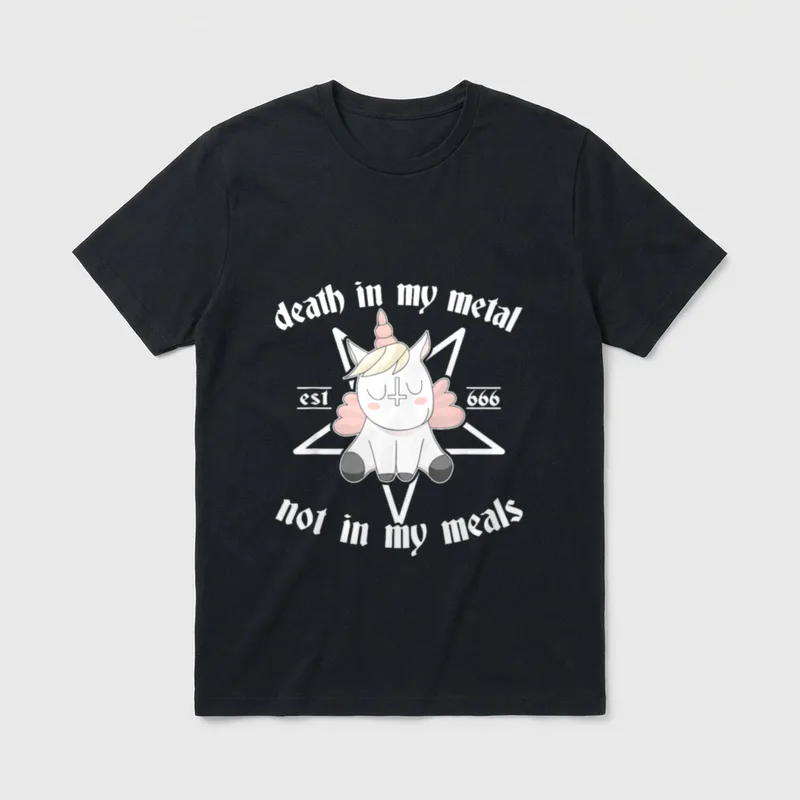 Satan Unicorn Death T-Shirt – Classic T-Shirt in Black
